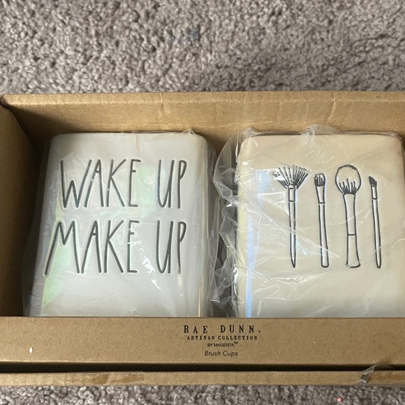 Rae Dunn White and Cream Brush Holders - Picture 3 of 3